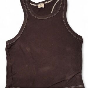 Sunday Best Black Ribbed Tank